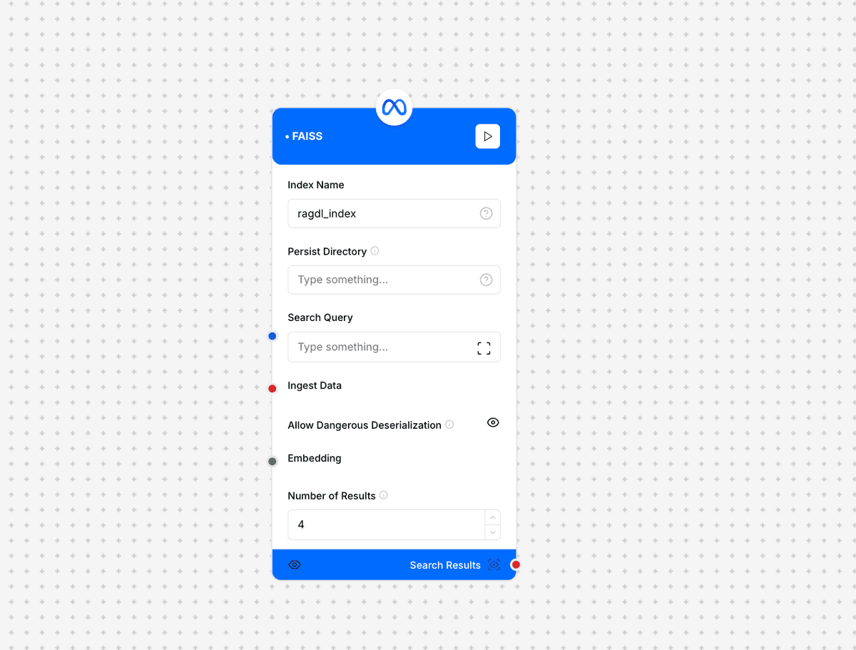 FAISS Configuration Interface