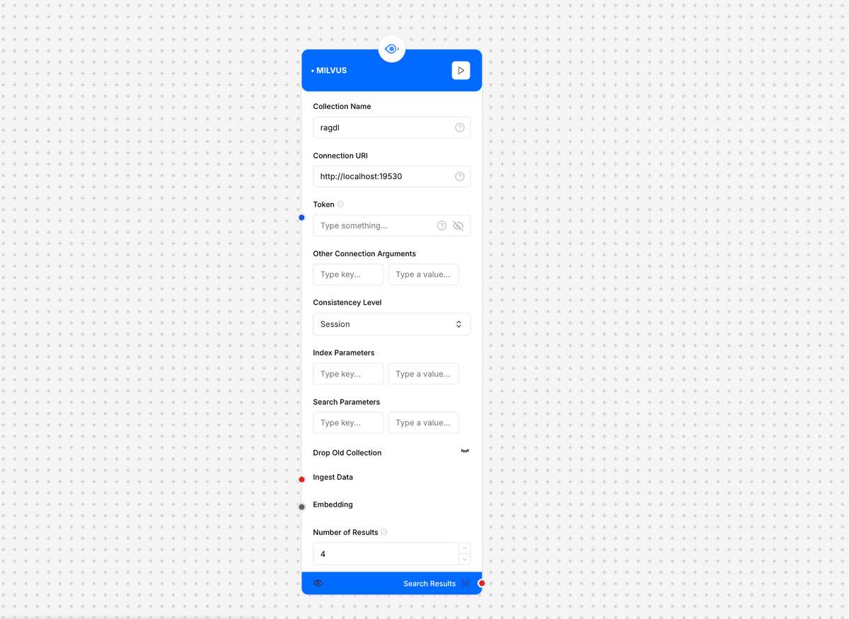 Milvus Configuration Interface
